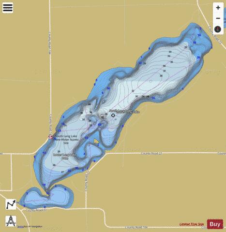 South Long depth contour Map - i-Boating App