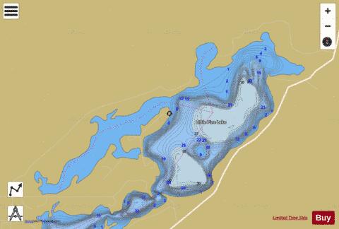 Little Pine depth contour Map - i-Boating App
