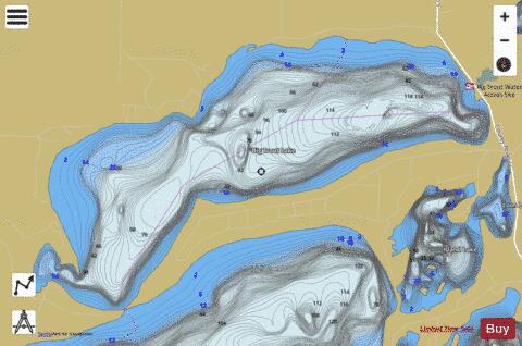 Big Trout depth contour Map - i-Boating App