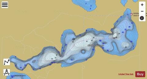 Middle Cullen depth contour Map - i-Boating App