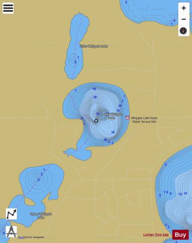 Middle Whipple depth contour Map - i-Boating App