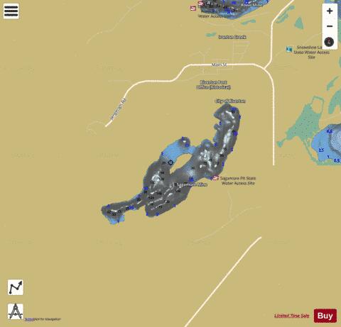 Sagamore Mine depth contour Map - i-Boating App