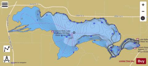 Byllesby depth contour Map - i-Boating App