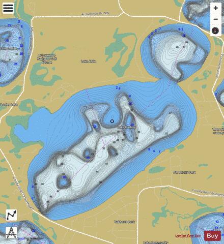 Darling depth contour Map - i-Boating App