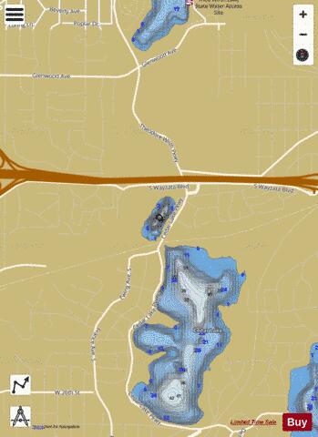 Brownie depth contour Map - i-Boating App