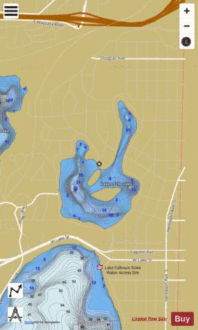 Lake of the Isles depth contour Map - i-Boating App