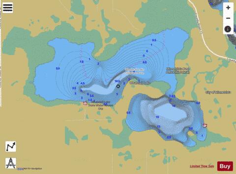 Whaletail depth contour Map - i-Boating App