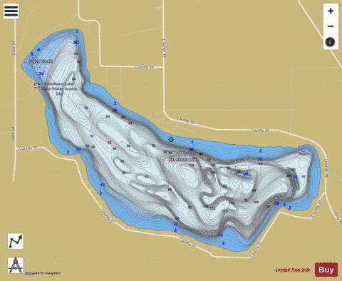 Kabekona depth contour Map - i-Boating App