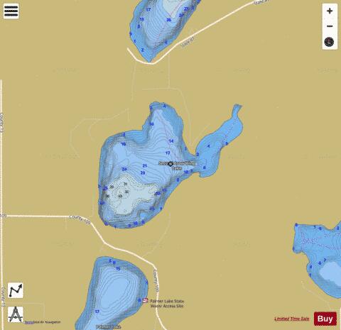 Second Crow Wing depth contour Map - i-Boating App