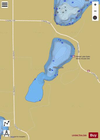 Palmer depth contour Map - i-Boating App