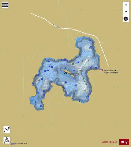 Hartley depth contour Map - i-Boating App