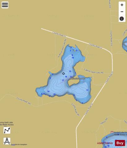 White Swan depth contour Map - i-Boating App