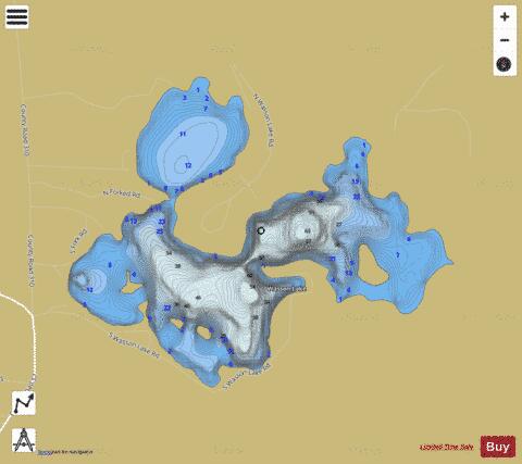 Wasson depth contour Map - i-Boating App