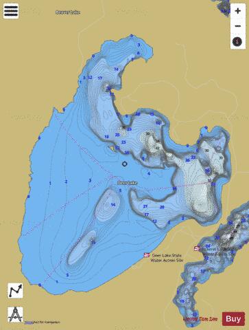 Deer depth contour Map - i-Boating App