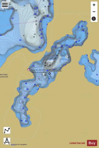 Pickerel depth contour Map - i-Boating App