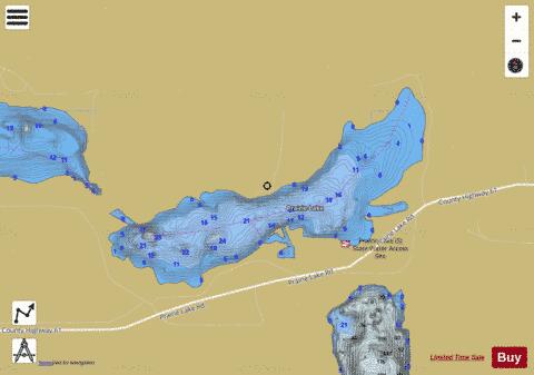 Lower Prairie depth contour Map - i-Boating App