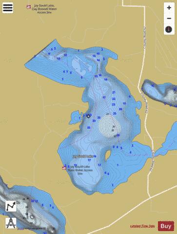 Jay Gould depth contour Map - i-Boating App