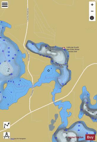 Little Jay Gould depth contour Map - i-Boating App