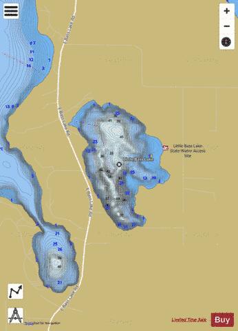 Little Bass depth contour Map - i-Boating App