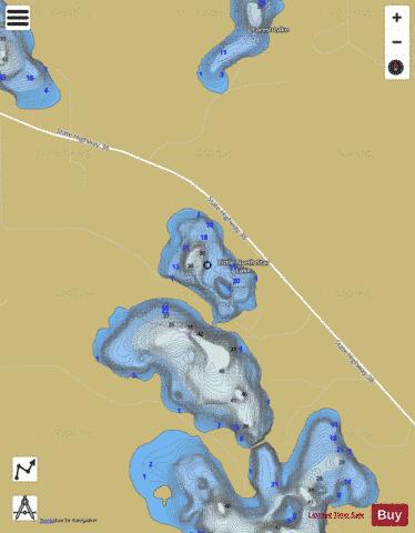 Little North Star depth contour Map - i-Boating App