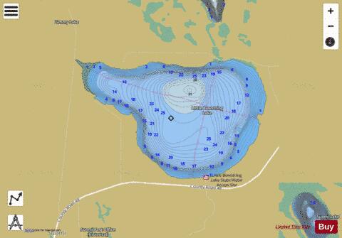 Little Bowstring depth contour Map - i-Boating App