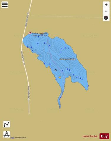 Shallow Pond depth contour Map - i-Boating App