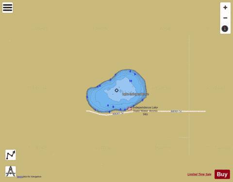 Independence depth contour Map - i-Boating App