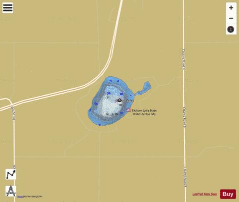 Elkhorn depth contour Map - i-Boating App