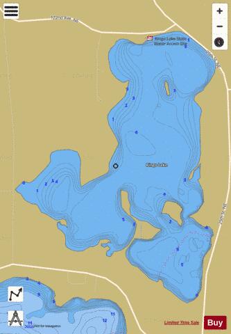 Ringo depth contour Map - i-Boating App