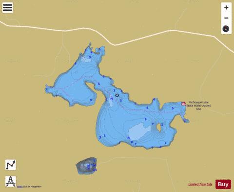 North McDougal depth contour Map - i-Boating App
