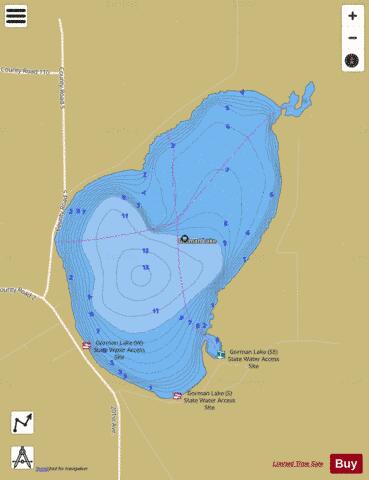 Gorman depth contour Map - i-Boating App