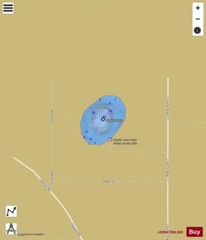 Steele depth contour Map - i-Boating App