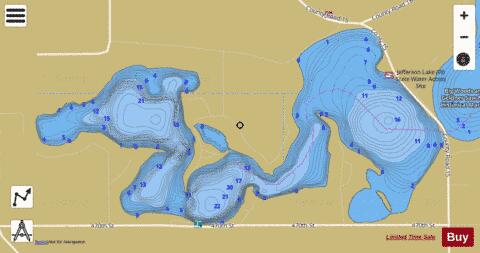 West Jefferson depth contour Map - i-Boating App