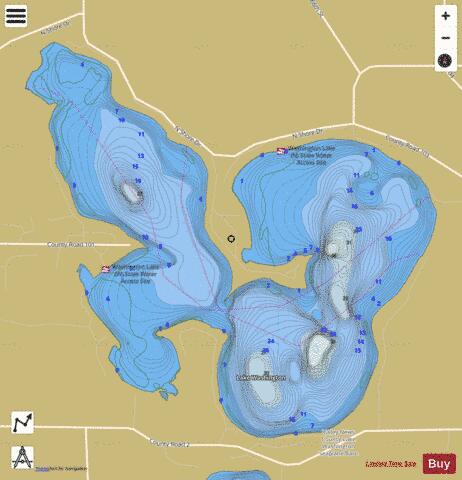Washington depth contour Map - i-Boating App