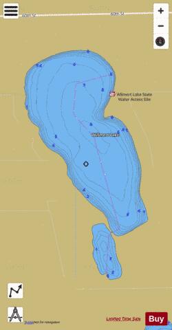 Wilmert depth contour Map - i-Boating App