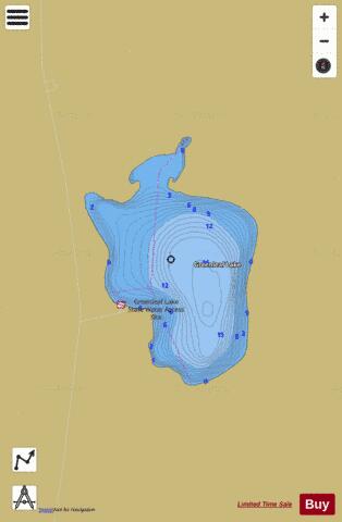 Greenleaf depth contour Map - i-Boating App