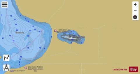 Little Mud depth contour Map - i-Boating App