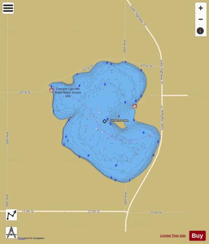 Currant depth contour Map - i-Boating App