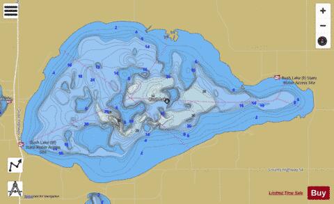 Rush depth contour Map - i-Boating App
