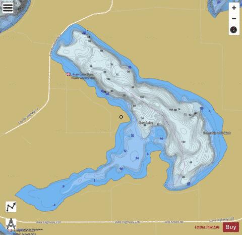 Rose depth contour Map - i-Boating App