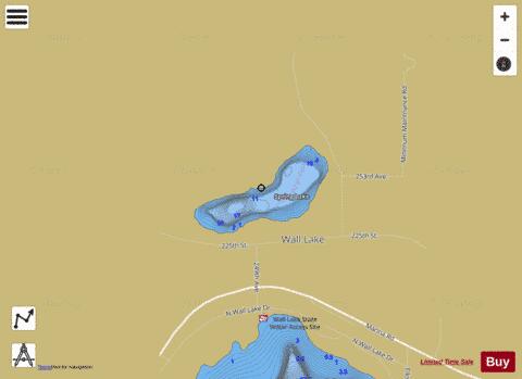 Spring depth contour Map - i-Boating App