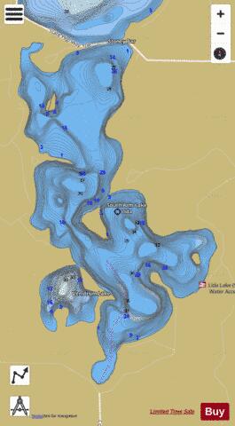 South Lida depth contour Map - i-Boating App
