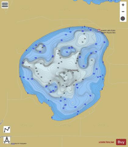 Jewett depth contour Map - i-Boating App