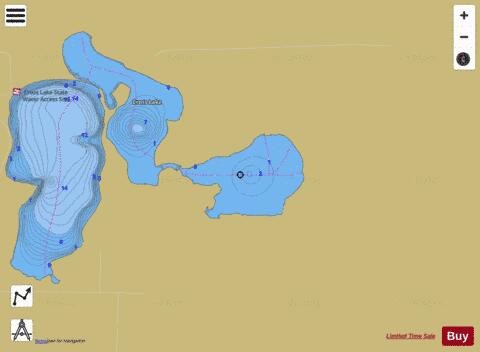 Cross (East Bay) depth contour Map - i-Boating App