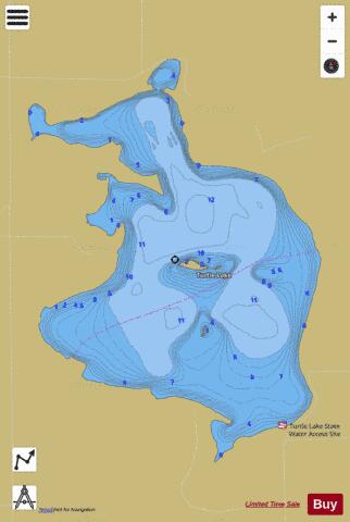 Turtle depth contour Map - i-Boating App