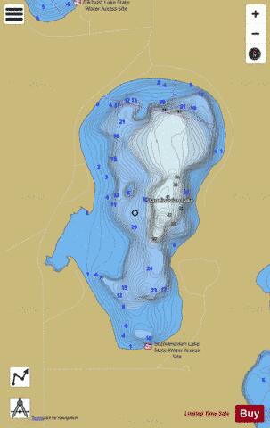 Scandinavian depth contour Map - i-Boating App