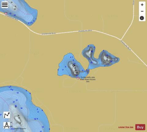 Kelly depth contour Map - i-Boating App