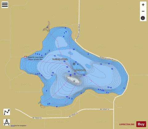 Roberds depth contour Map - i-Boating App