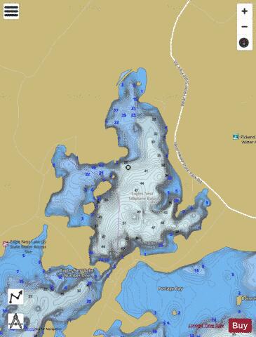 Eagles Nest #1 depth contour Map - i-Boating App