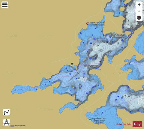 Eagles Nest #2 depth contour Map - i-Boating App